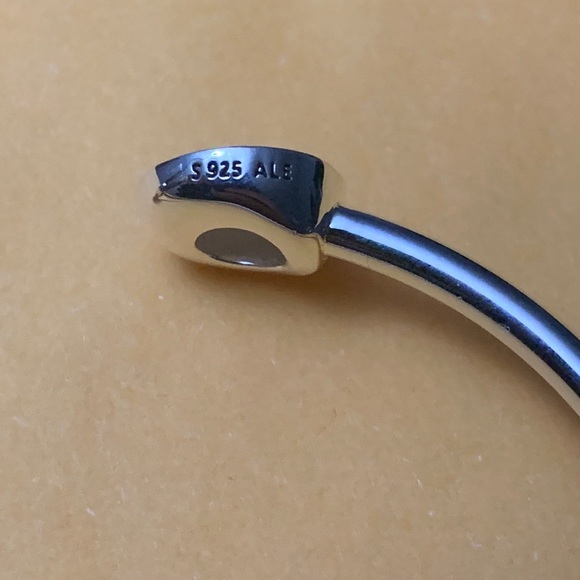 BRAND NEW Pandora Signature 2Tone Open BANGLE Bracelet - Picture 11 of 11